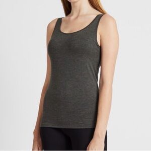Uniqlo Heattech Bra Tank Sleeveless Layering Top in Dark Grey Heather S Small